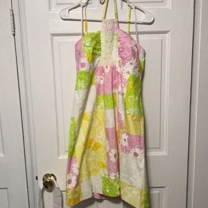 Lilly Pulitzer daphne halter dress patchwork
